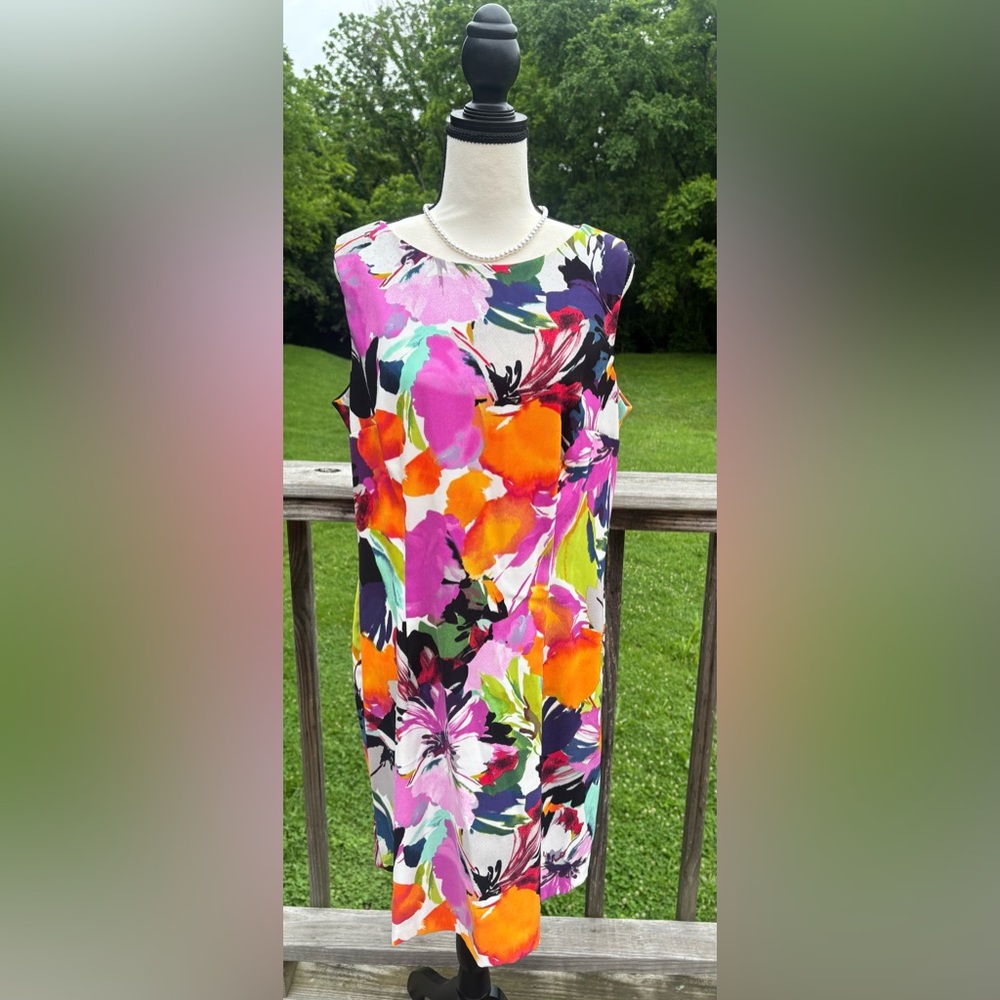 ALYX Pink Sleeveless Dress with Floral Design (size unknown - guessing 12)